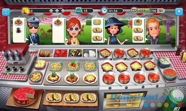 Sự hài lòng của thực khách giúp bạn tăng thứ hạng nhanh trong Food Truck Chef: Cooking Game cho Android