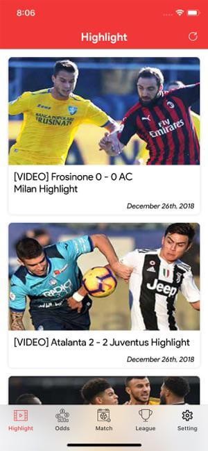 Xem video Highlight các trận đấu