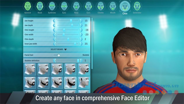 Tùy chỉnh khuôn mặt cầu thủ