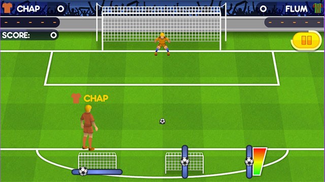 Giao diện chơi game bóng đá