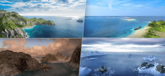 Chiến đấu ở nhiều vùng biển khác nhau