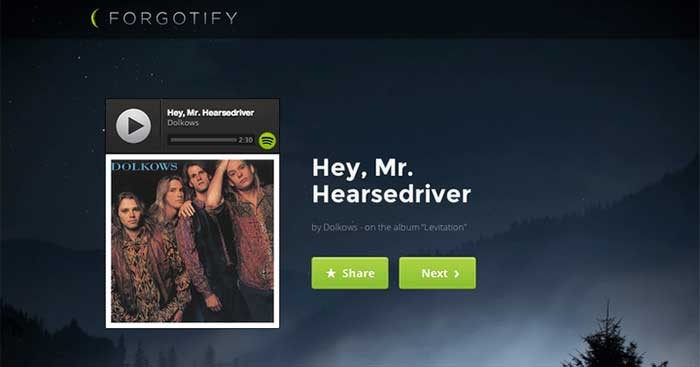 Nếu bạn cảm thấy nhàm chán và muốn thử những bài hát mới, hãy truy cập Forgotify