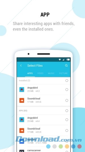 Forlazier File Manager cho Android chia sẻ ứng dụng với bạn bè