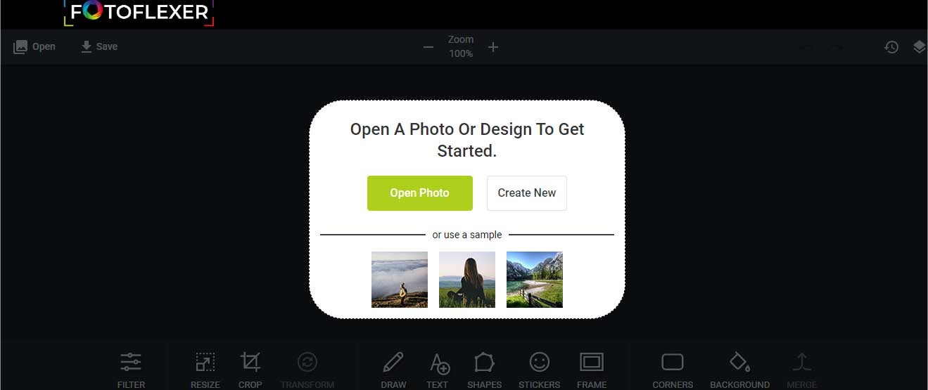 Web chỉnh sửa ảnh online chuyên nghiệp FotoFlexer