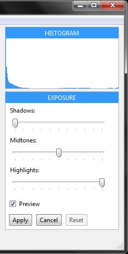Thoải mái điều chỉnh độ phơi sáng, sắc thái màu sắc của ảnh bằng Fotografix