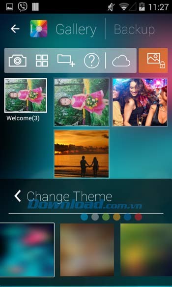 FotoX cho phép thay đổi hình nền ứng dụng