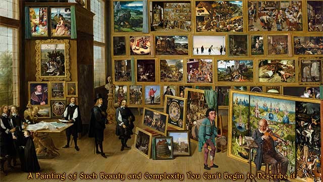 Đồ họa của Four Last Things lấy cảm hứng từ các tác phẩm thời Phục Hưng