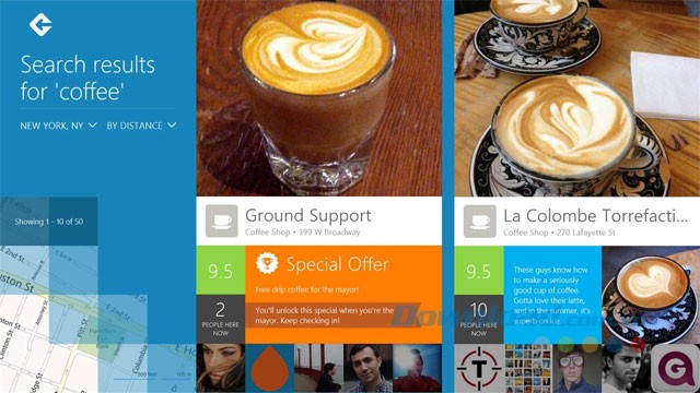Dịch vụ tìm kiếm địa điểm Foursquare