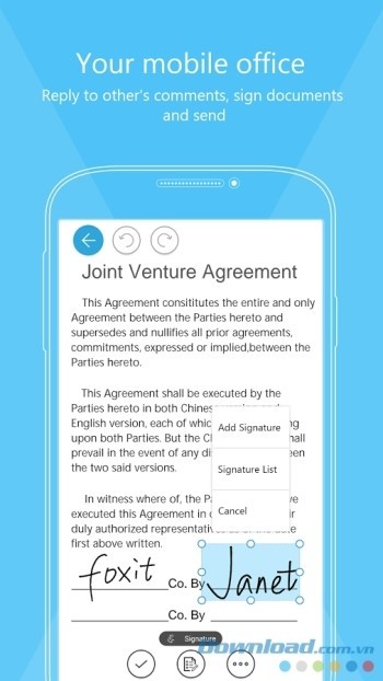 Thêm và quản lý chữ ký chèn vào file PDF