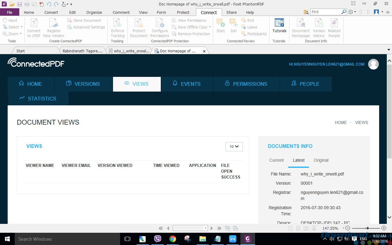 Giao diện ConnectedPDF