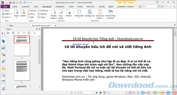 Tổ chức file PDF