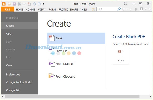 Giao diện của Foxit Reader Portable