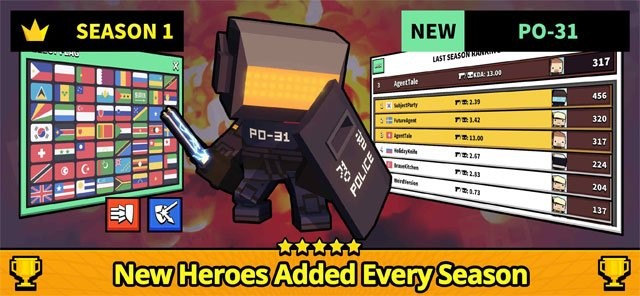 Các anh hùng mới được bổ sung mỗi mùa