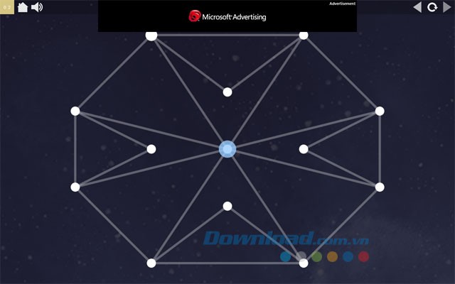 Giao diện game nối sao Fracture: Star Connection