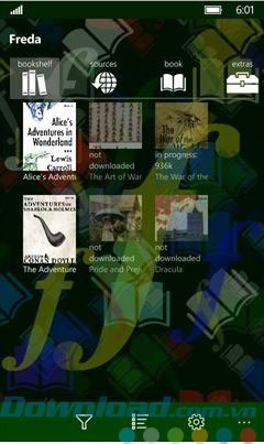 Giao diện ứng dụng Freda trên Windows Phone