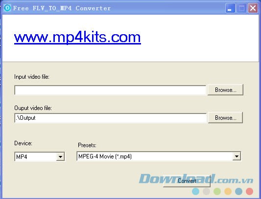 Giao diện phần mềm Doremisoft Free FLV to MP4 Converter