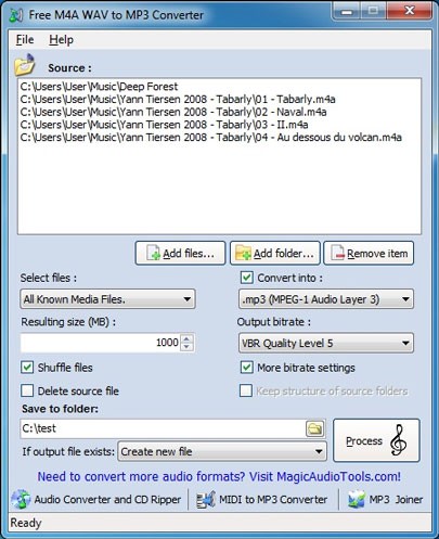 Free M4A WAV to MP3 Converter v2.5.16