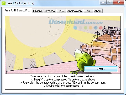 Free RAR Extract Frog