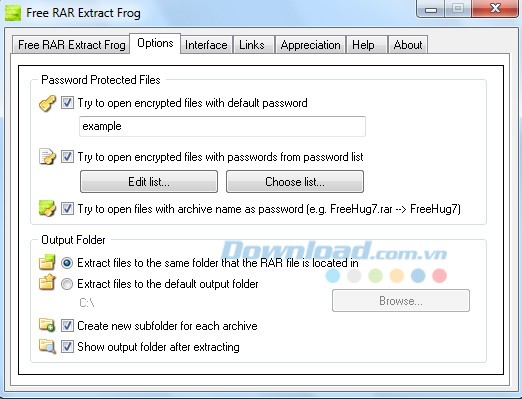 Free RAR Extract Frog