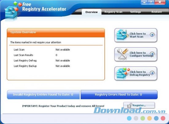 Free Registry Accelerator