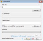 Free Unrar - Giải nén file RAR miễn phí
