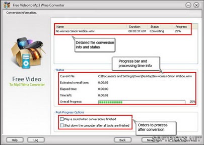 Free Video to Mp3/Wma Converter 3.8.2