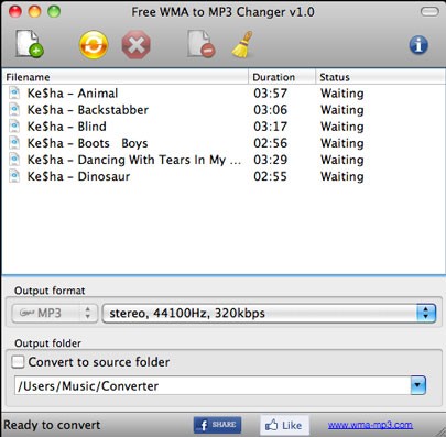 Free WMA to MP3 Changer