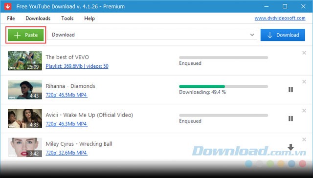 Thêm link tải video