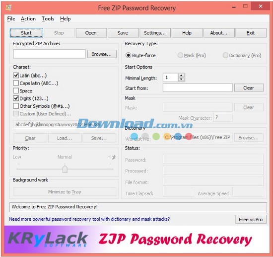 Free ZIP Password Recovery