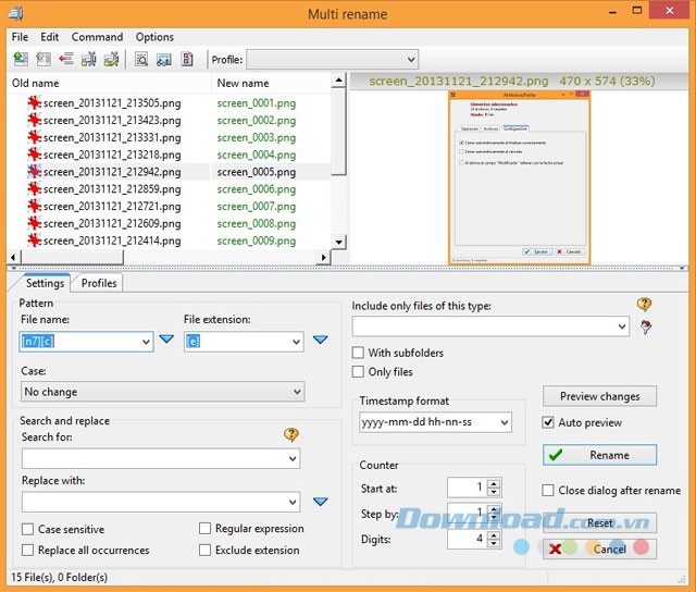 Đổi tên file hàng loạt