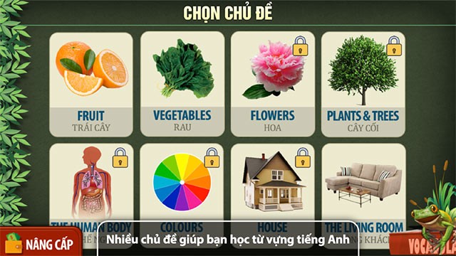 Tải Frogbook để học từ vựng tiếng Anh theo chủ đề