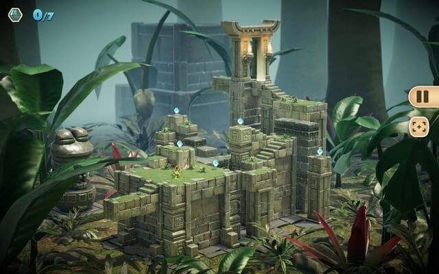 Phiêu lưu qua một vùng đất đổ nát với đầy các câu đố trong game Frogger and the Rumbling Ruins