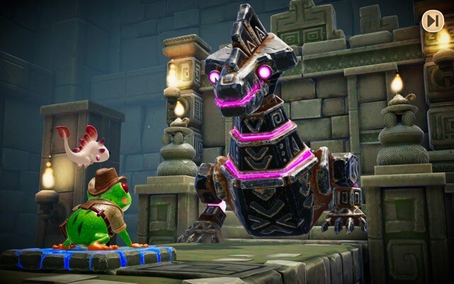 Chiến đấu với trùm và tìm kho báu của bộ tốc ếch cổ đại