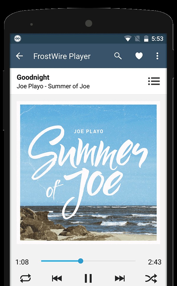 FrostWire có thư viện media phong phú