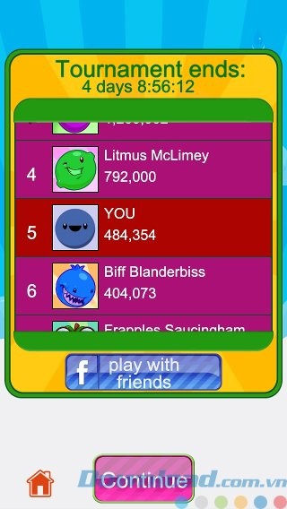 Bảng xếp hạng giải đấu tuần