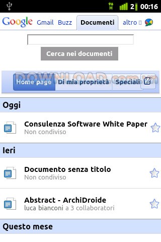 Fullscreen Google Docs for Android