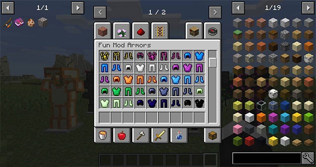 Chế tạo áo giáp để bảo vệ nhân vật trong chiến đấu với nhiều loại khác nhau