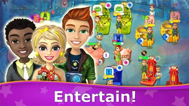 Quản lý công viên giải trí của riêng bạn trong game Funmania cho Android