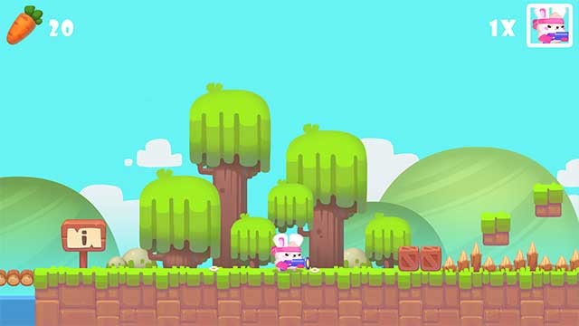 Funny Bunny Gun là game đi cảnh phong cách retro cực dễ thương