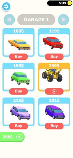 Rất nhiều chiếc xe khá nhau cho bạn phá hủy