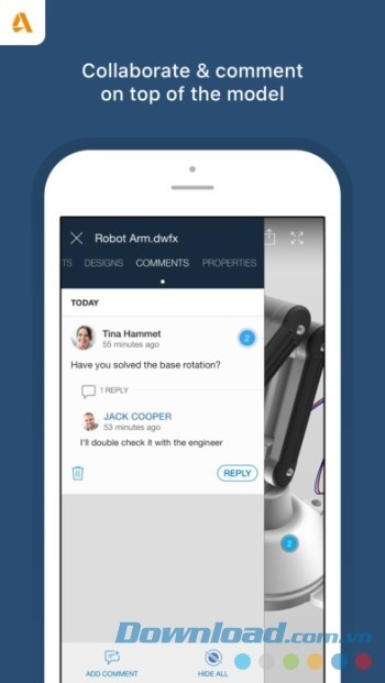 Bình luận về bản vẽ với đối tác