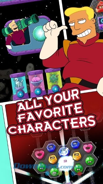 Thu thập các nhân vật độc đáo trong Futurama: Game of Drones