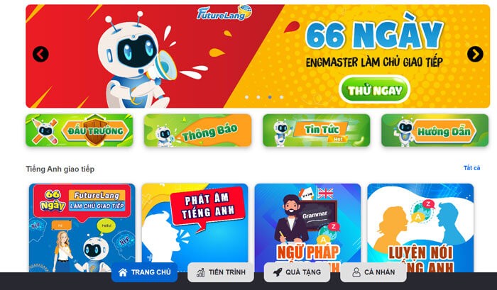 Future Lang - Hệ thống học tập, học Tiếng Anh trực tuyến