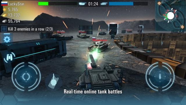 Chiến đấu online thời gian thực trong game Future Tanks