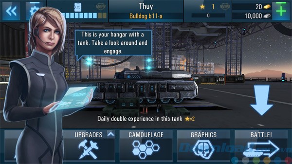 Nhấp vào Battle để tham chiến