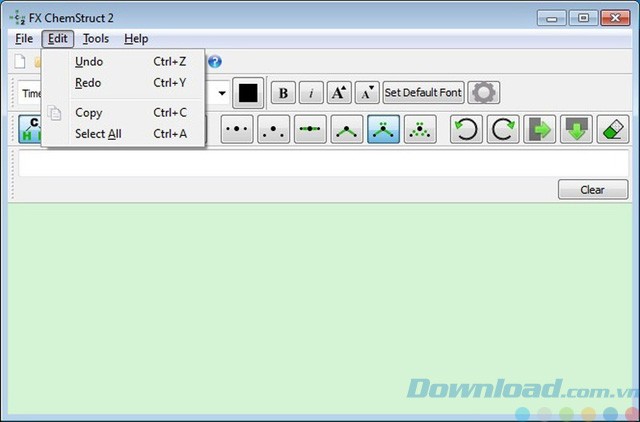 Giao diện chính của FX ChemStruct