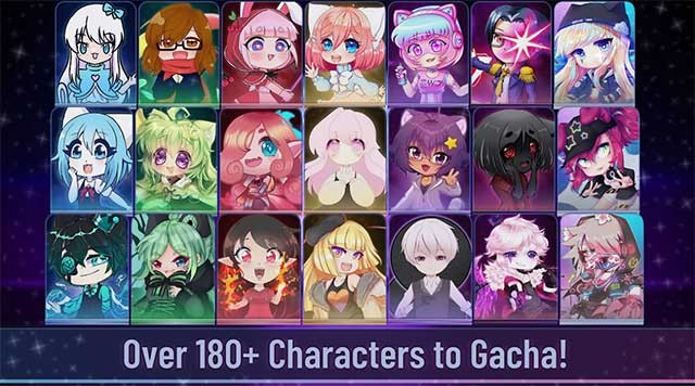 Gacha Club có hơn 180 nhân vật để tùy chỉnh