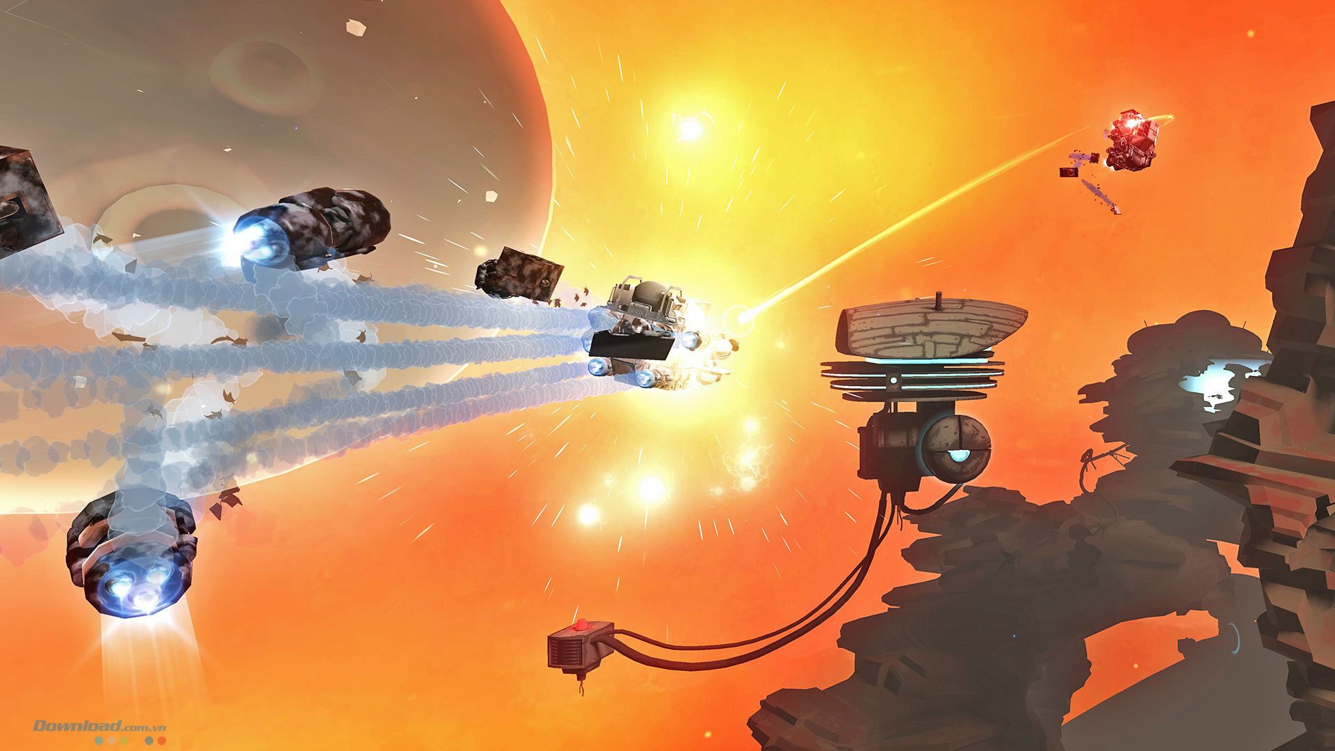 Hình ảnh cuộc chiến ngoài không gian trong game