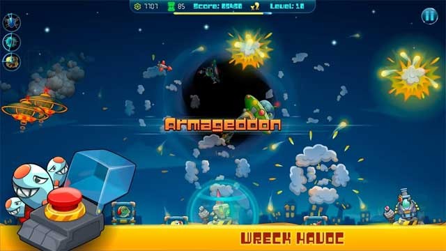 Lao vào những cuộc chiến kịch tính ngoài vũ trụ trong game Galactic Missile Defense Android