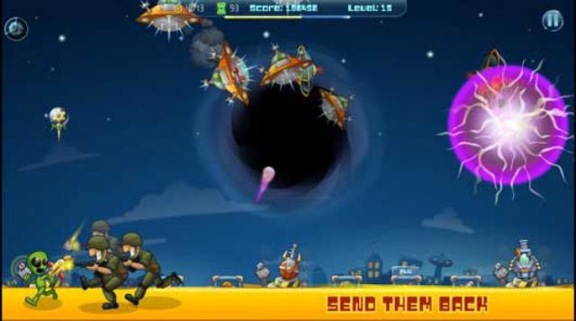Chống lại cuộc xâm lăng của người Sao Hỏa trong game Galactic Missile Defense